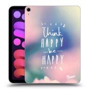 Silikonski črni ovitek za Apple iPad mini 2021 (6. gen) - Think happy be happy