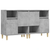 Komode 2 kom siva boja betona 60x35x70 cm od konstruiranog drva