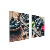 shumee STEKLENA ZAŠČITNA PLOŠČA ZA ŠTEDILNIK 85x52 SADJE