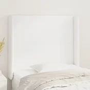 Vidaxl vidaXL Vzglavnik s krilci bel 103x16x118/128 cm umetno usnje