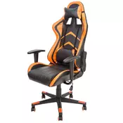 AH SEATING CH-106 BO do 150 kg, Eko koža, Crna/Narandžasta
