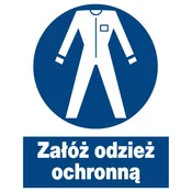 shumee ZNO-16 - Znak za varnost in zdravje pri delu - oblecite si zaščitna oblačila