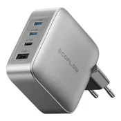 EcoFlow 140 W omrežni polnilnik, 3x USB-C, 1x USB-A, GaN
