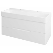Kozmetična omarica MEDIENA, 117 x 50,5 x 48,5 cm, mat bela/mat bela - Bela mat - 24 - 48.50 - MDF/laminat - Obešen na steno - Samodejno zapiranje - Sapho - MEDIENA - 117.00 - Modern square - 117x50,5x48,5 cm - 50.50