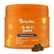 Zesty Paws 5-v-1 Chews priboljški s puranom - 90 žvečilnih tablet