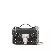 Philipp Plein - skull detail studded shoulder bag - women - Black