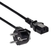 Napajalni kabel za računalnik Akyga AK-PC-05C ATX monitor 3-pinski IEC C13 - CEE 7/7 5m
