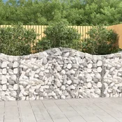 Vidaxl Obokana gabonska košara 200x30x100/120 cm pocinkano železo