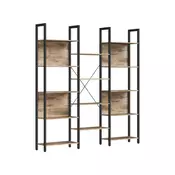 Songmics Knjižna omara 14 polic 158x24x166 cm rjava