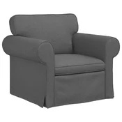Vidaxl Kavč Temno siva 95 x 82 x 80 cm blago