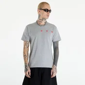 Majice Comme des Garçons PLAY Short Sleeve Logo Print T-Shirt UNISEX Grey M