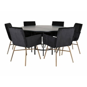 jedilnica set Dallas 2391 (Črna + Medenina) 74cm