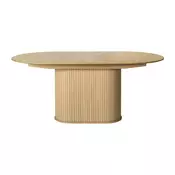 Raztegljiva jedilna miza z dodatno ploščo v hrastovem dekorju 95x180 cm Nola – Unique Furniture