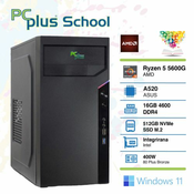 PCPLUS School Ryzen 5 5600G 16GB 512GB NVMe SSD Windows 11 PRO EDU namizni računalnik