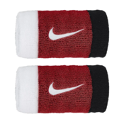 Znojnik za ruku Nike Swoosh Doubl -Wide Wristbands - white/university red/black