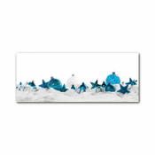 tulup.si Steklena slika Božič Baubles okraski sneg 125x50 cm