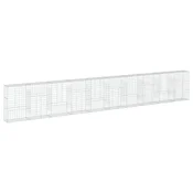 Vidaxl Gabionska košara s pokrovom 1000x50x150 cm pocinkano železo