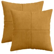 vidaXL Prevleka za blazino 2 pcs ALMELO Rumena 35 x 35 cm korduroy
