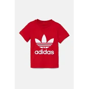 adidas Majica Trefoil IX5115 Rdeča Regular Fit