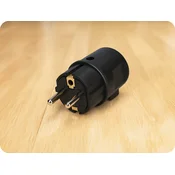 Solight vlagootporni utikac kutni IP44 crni [P76A]