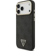 Guess GUESS etui za iPhone 17 Pro Max, združljivo z MagSafe, GUHMP17XP4GTDGMK (4G PU z logotipom v obliki trikotnika), zlato-črno