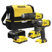 Stanley Komplet 18v v20 sfmcd711+sfmcf800 2*2.0ah torba