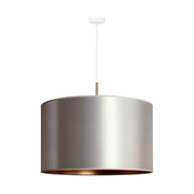Duolla - Luster na sajli CANNES 1xE27/15W/230V precnika 50 cm srebrna/bakrena