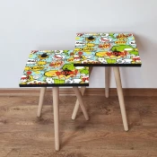Hanah Home Set klub stocica 2Shp9, 2 komada, Šareni