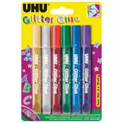 UHU Glitter Glue 6 x 10 ml Original