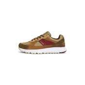 TOMMY HILFIGER Nizke superge rjava/umbra/kaki/vinsko rdeča
