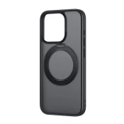 Maska Baseus SkyRing magnetska maska sa stalkom za iPhone 13 Pro+ s kaljenim staklom i setom za cišcenje (crna)