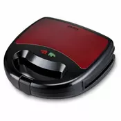 Brock SSM 6004 RD, 750 W, 4 u 1, Non-stick i nehrđajući, izmjenjiva ploča, toster za sendviče
