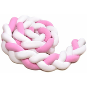 T-tomi Pleteni jastuk, 180 cm, bijela i ružičasta