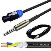 shumee Kabel za zvočnike 2 x 1,0 mm2 Priključek za zvočnike / Jack 6,3 mm 10 m Roxtone SSSJ210L10