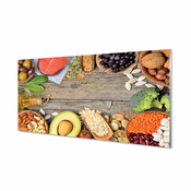 tulup.si Slika na akrilnem steklu Fižol brokoli avokado matice 100x50 cm 2 obešalnika
