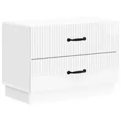 vidaXL vidaXL Nočna omarica s predalom Bela visok sijaj 62 x 34,5 x 44,5 cm, (5000209982)