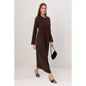 Trendyol Modest Ženska haljina Tctss26Eb00155, Smeda