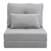 Homestar Stol za tla nastavljiv 2-v-1 zložljiva zofa postelja 60x80x56 cm siva