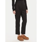 Weekend Max Mara Hlače iz tkanine Caldaia 2525136152 Črna Regular Fit