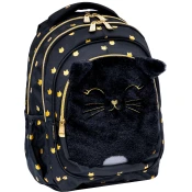 Astra Šolski nahrbtnik za prvi razred AstraBAG FLUFFY KITTY BLACK, AB330, 502025021