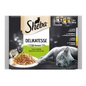 SHEBA Vlažna hrana za macke sa ukusom mesnog izbora u želeu Delikatesse Multipack 4x85g