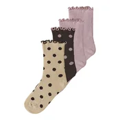 NAME IT Nogavice NMFNINA bež / rjava / mauve