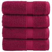 Premium rucnici za pranje SOLUND 4 kom. bordo 30x30 cm 600 g/m2