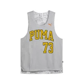PUMA Out Of Practice Reversible Basketball Jersey Men, Sport, Gray Echo/Amarena/Aop, XL