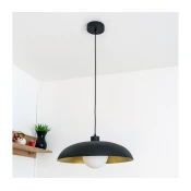 Luster na sajli ECLIPSE 1xE27/15W/230V crna/zlatna
