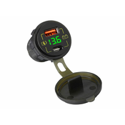 Blow 75-699# USB+USB-C m18a avtomobilski polnilnik voltmeter