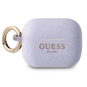 Guess Etui Guess Silicone Glitter za AirPods Pro - vijolično