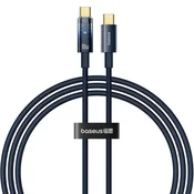 Polnilni in podatkovni 100W USB-C v USB-C kabel Baseus Explorer - 480Mbps - 1m - deepsea blue