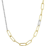 Ženska santa barbara polo srebrna zlatna ogrlica od hirurškog Celika ( sbj.3.4003.4 )