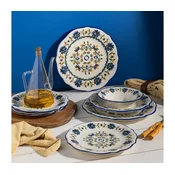 24-delni jedilni komplet iz porcelana – na voljo v beli, modri ali rumeni barvi